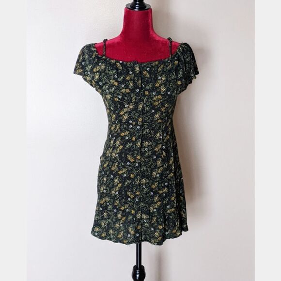 Mossimo Off the Shoulder Navy Floral Dress Size XSmall - Picture 2 of 7